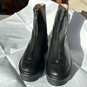 The Row Leather Zipped Black Boots Size 39